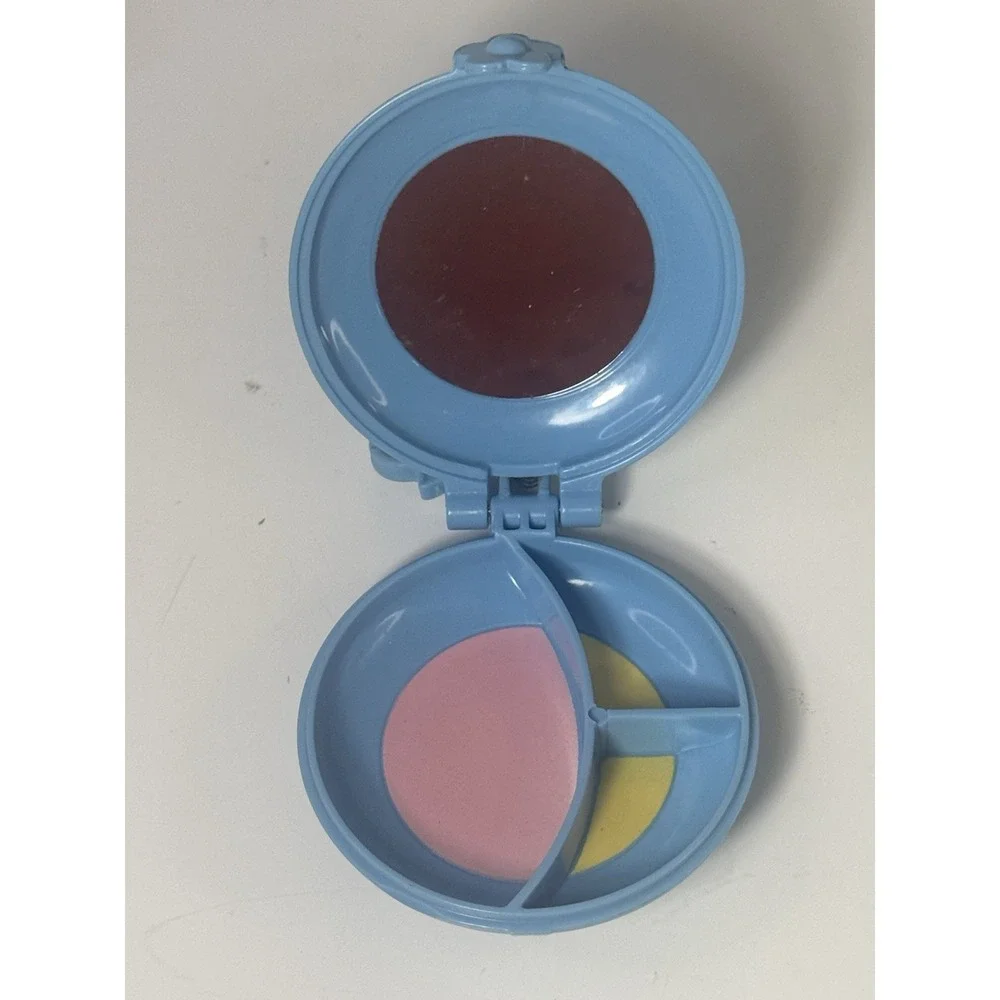 Polly Pocket Vintage Blue 2004 Compact Chicks Mirror Clip On